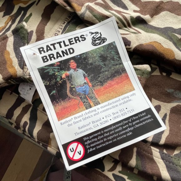 Rattlers Brand Ducks Unlimited Camo Button Down Shirt Outdoor Men's L NWT - Picture 3 of 9